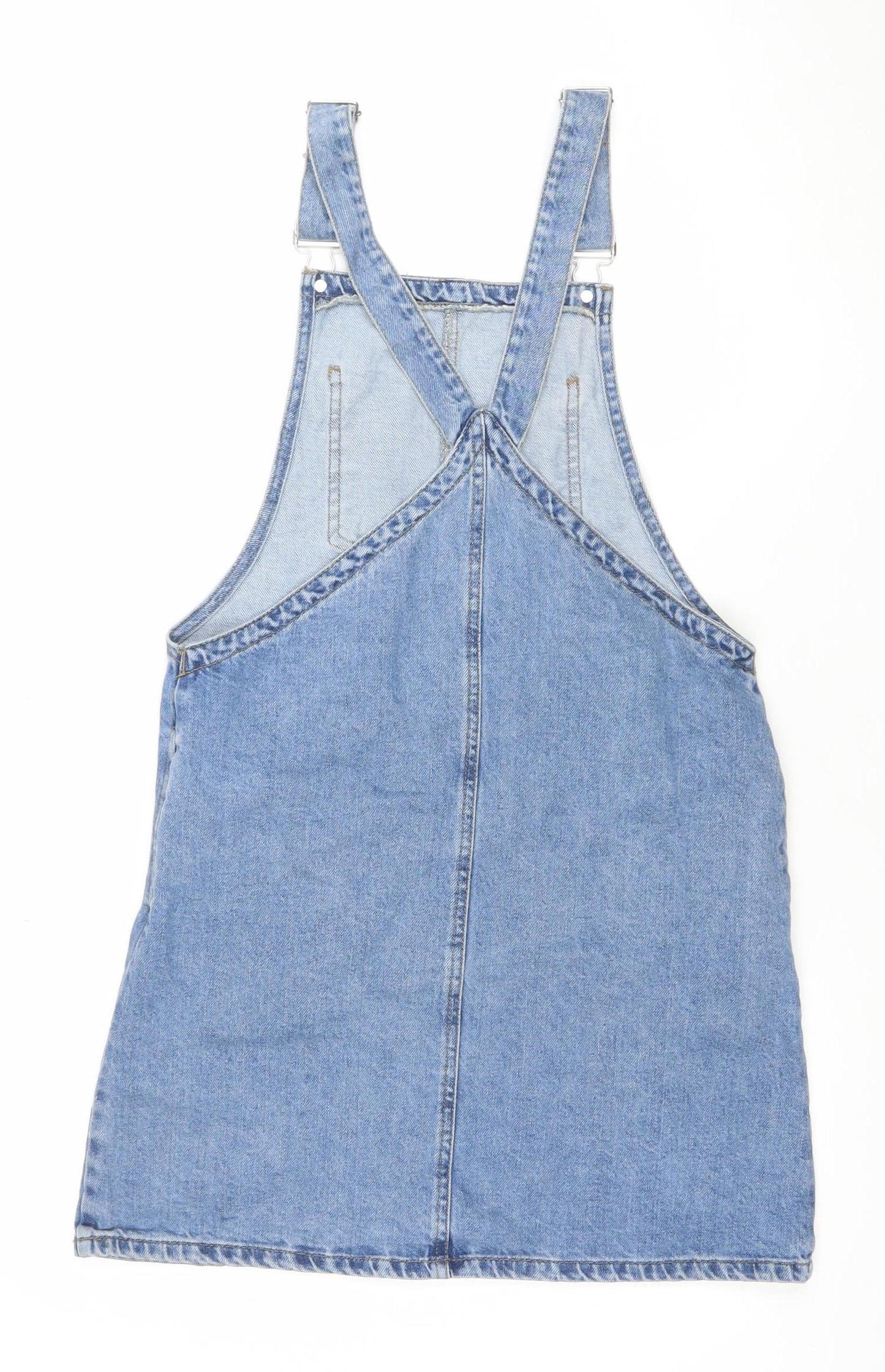 Denim Co. Women's Blue Cotton Pinafore Dress Size 10