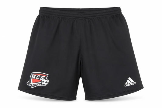 Front view of adidas Men's Black Small Athletic Football Shorts
