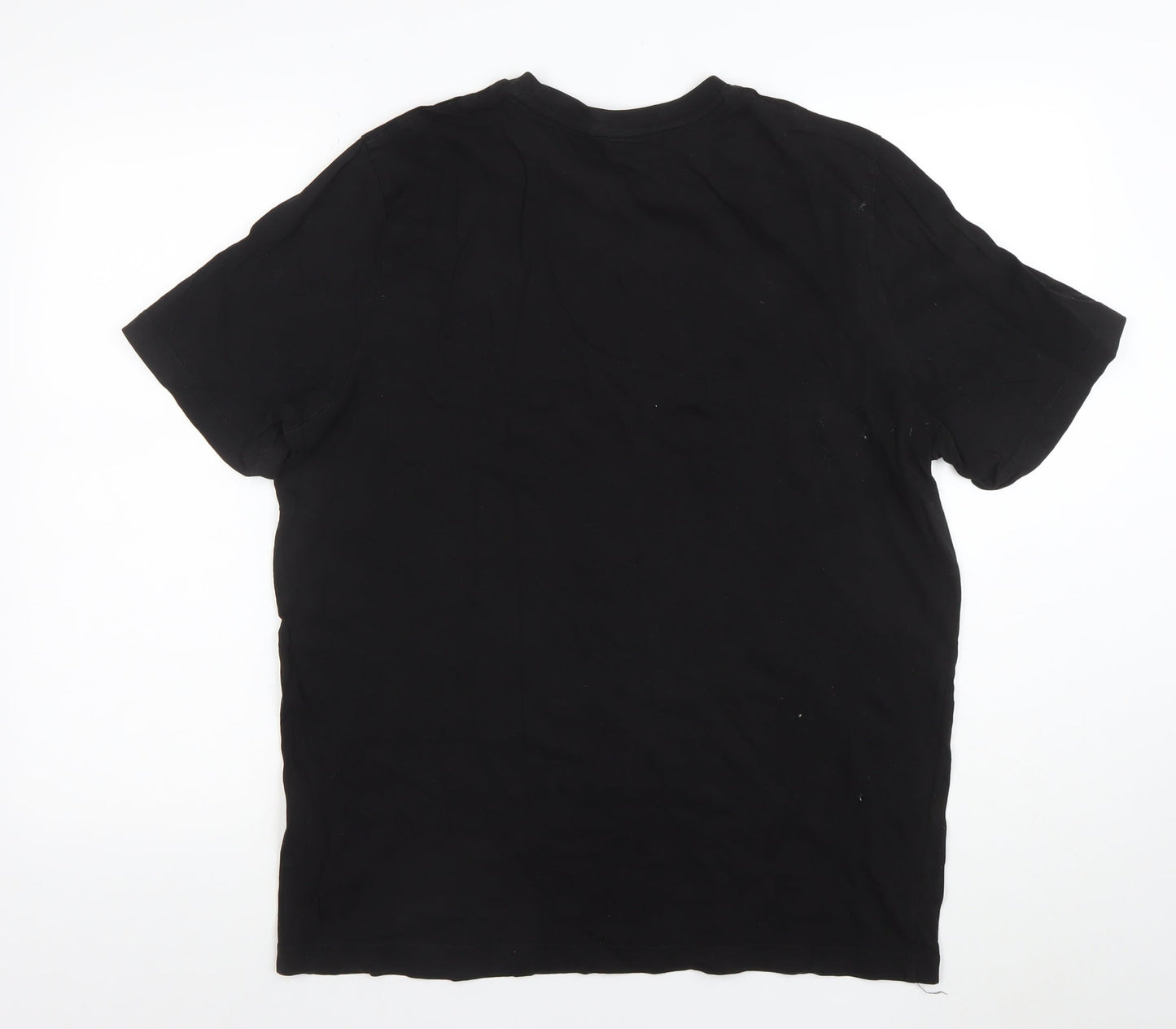 Puma Men's Black Moisture Wicking Large Logo Sports T-Shirt Size L