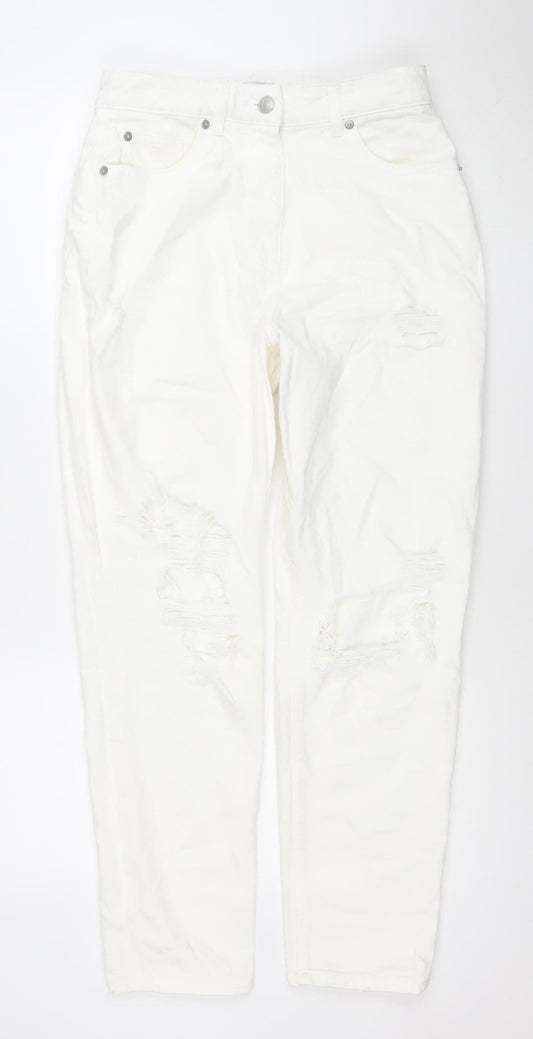 Primark Women’s White Distressed Skinny Jeans Size 10