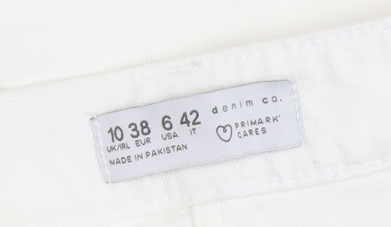 Primark Women’s White Distressed Skinny Jeans Size 10