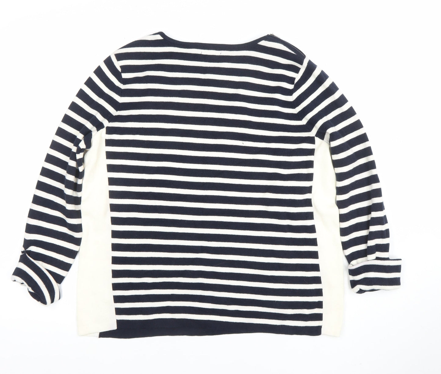 Mercer & Madison Women's Blue Striped Cotton Jumper Size 14 L