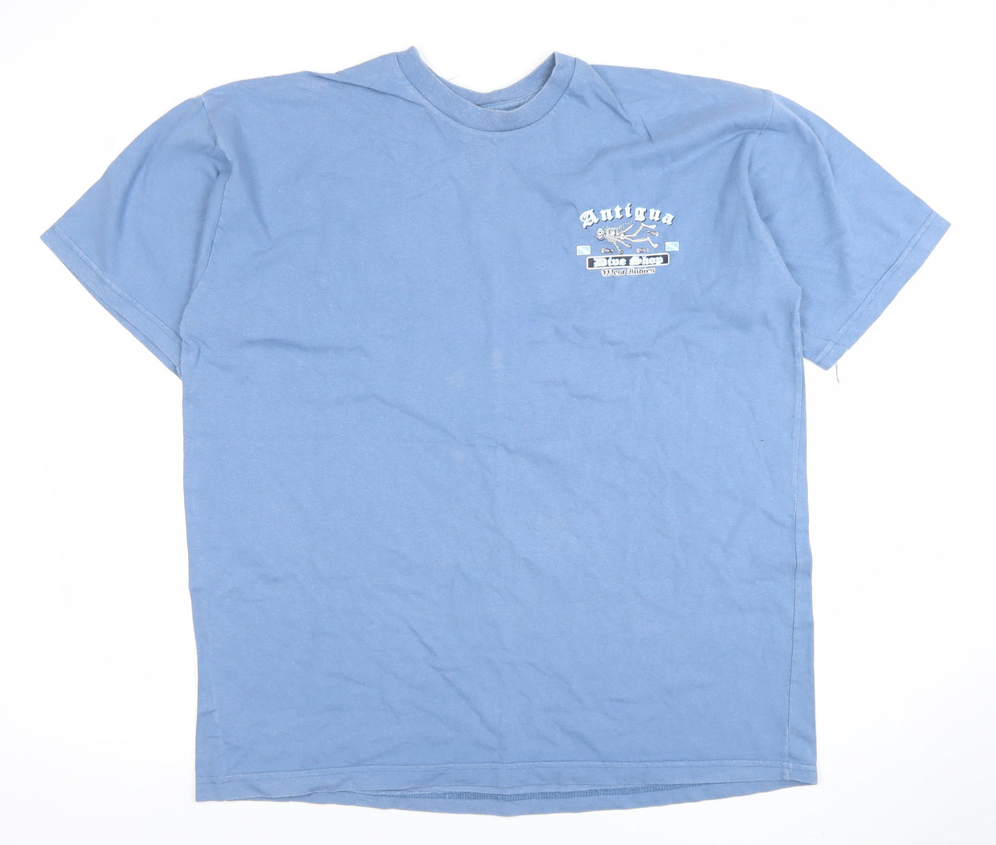 Jerzees Men's Blue Antigua Dive Shop Graphic Cotton T-Shirt XL