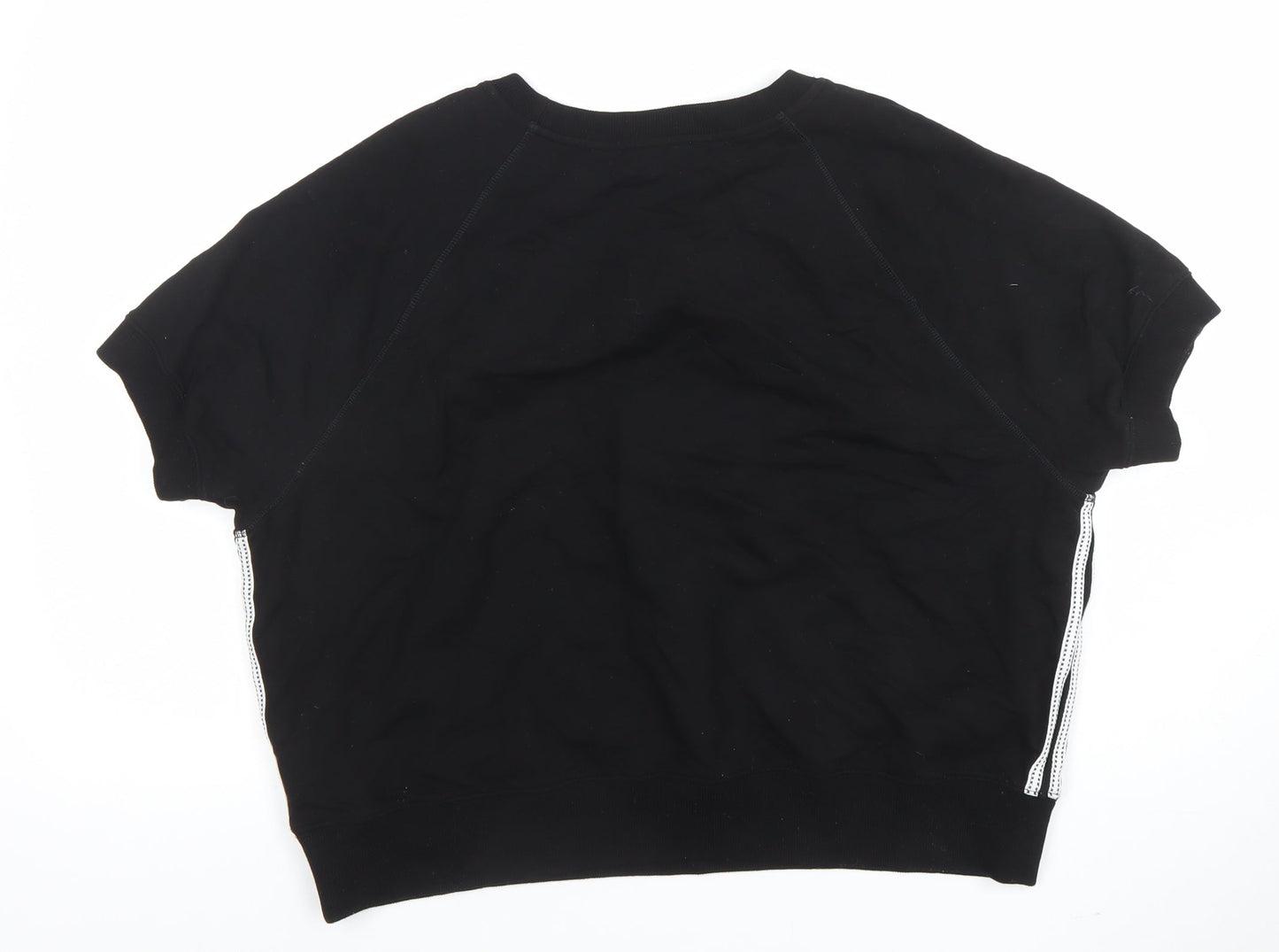 The White Company Women’s Black Lounge Short Sleeve Relaxed T-Shirt Size L