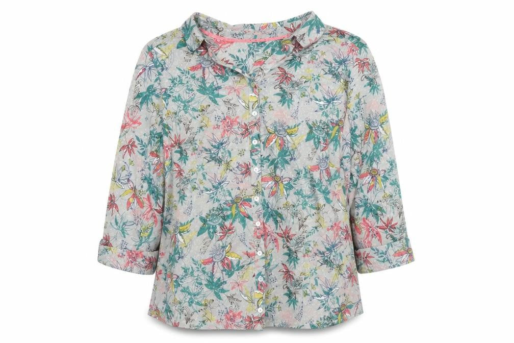 Marks & Spencer Women’s Multicoloured Floral Button-Up Tunic Shirt Size 12