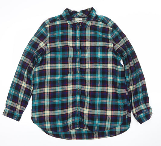 American Eagle Men's Multicoloured XL Flannel Check Button-Up Shirt