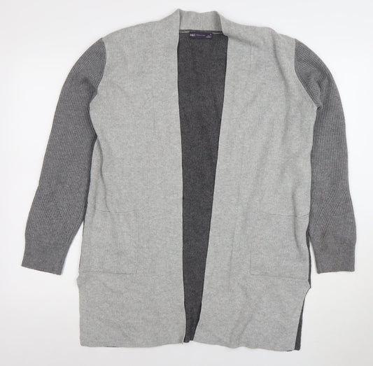 Marks and Spencer Women’s Grey Knit Long Sleeve Open Cardigan Size 12