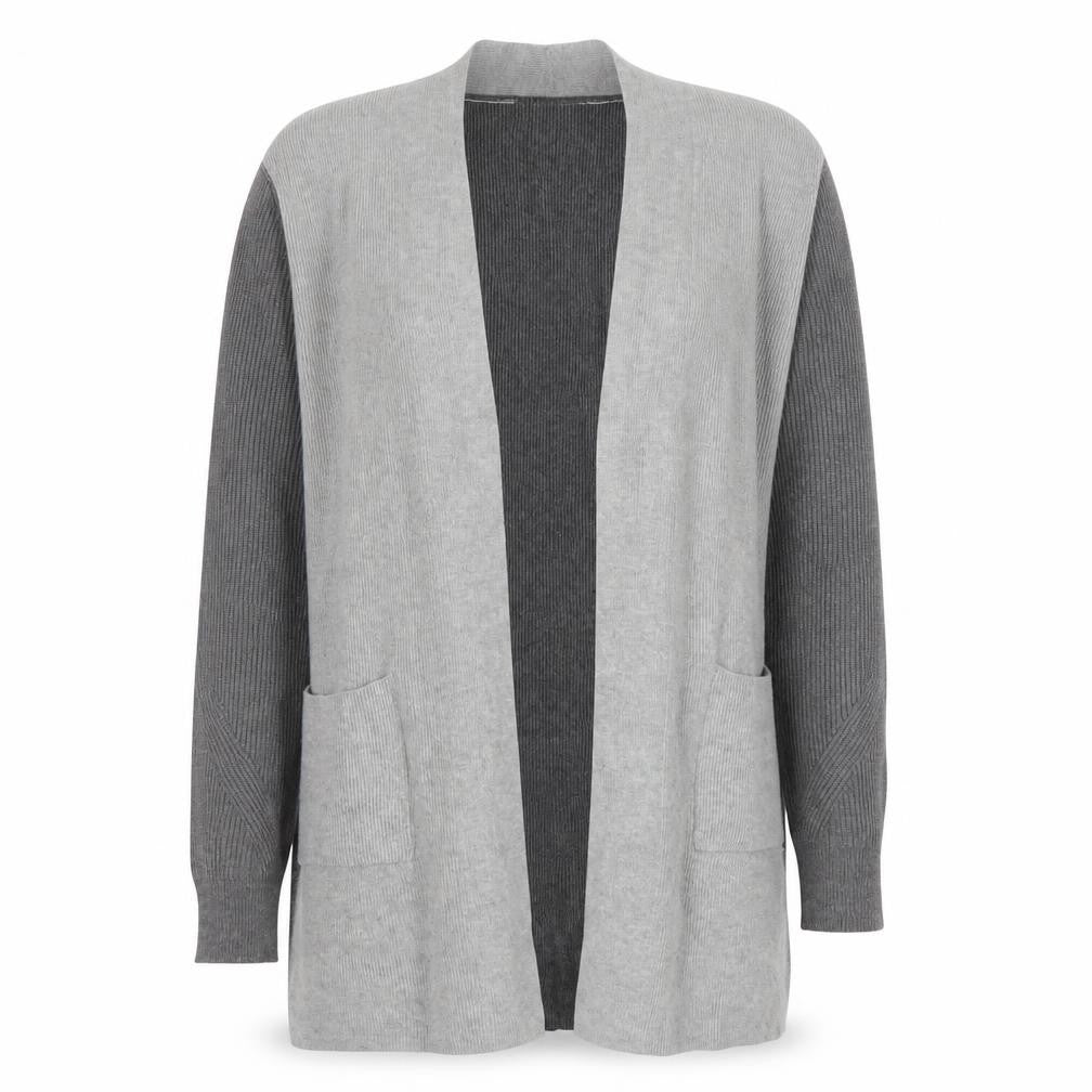 Marks & Spencer Women’s Grey Knit Long Sleeve Open Cardigan Size 12