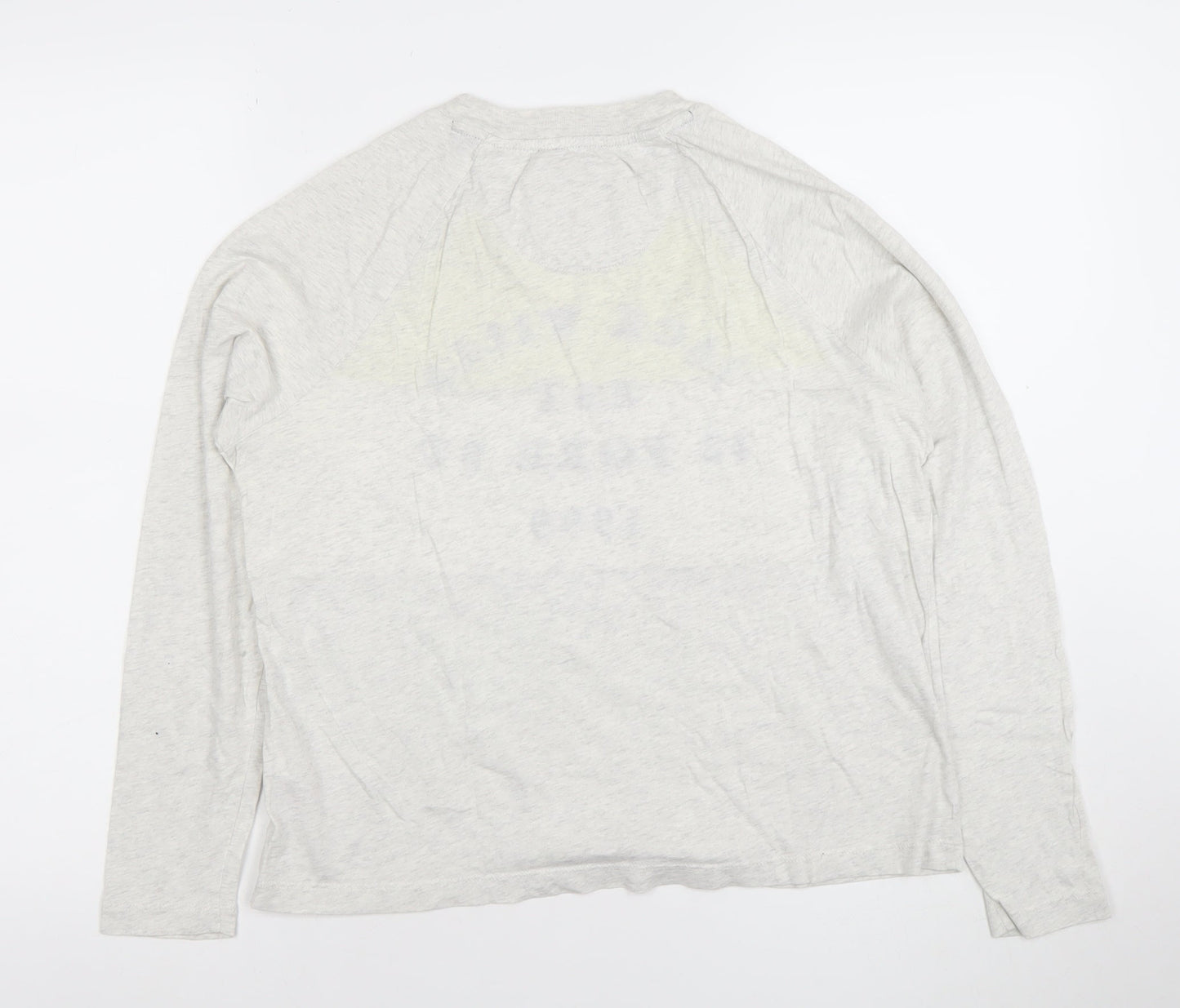 Jack Wills Womens Grey Colourblock Long Sleeve Cotton T-Shirt Size 10