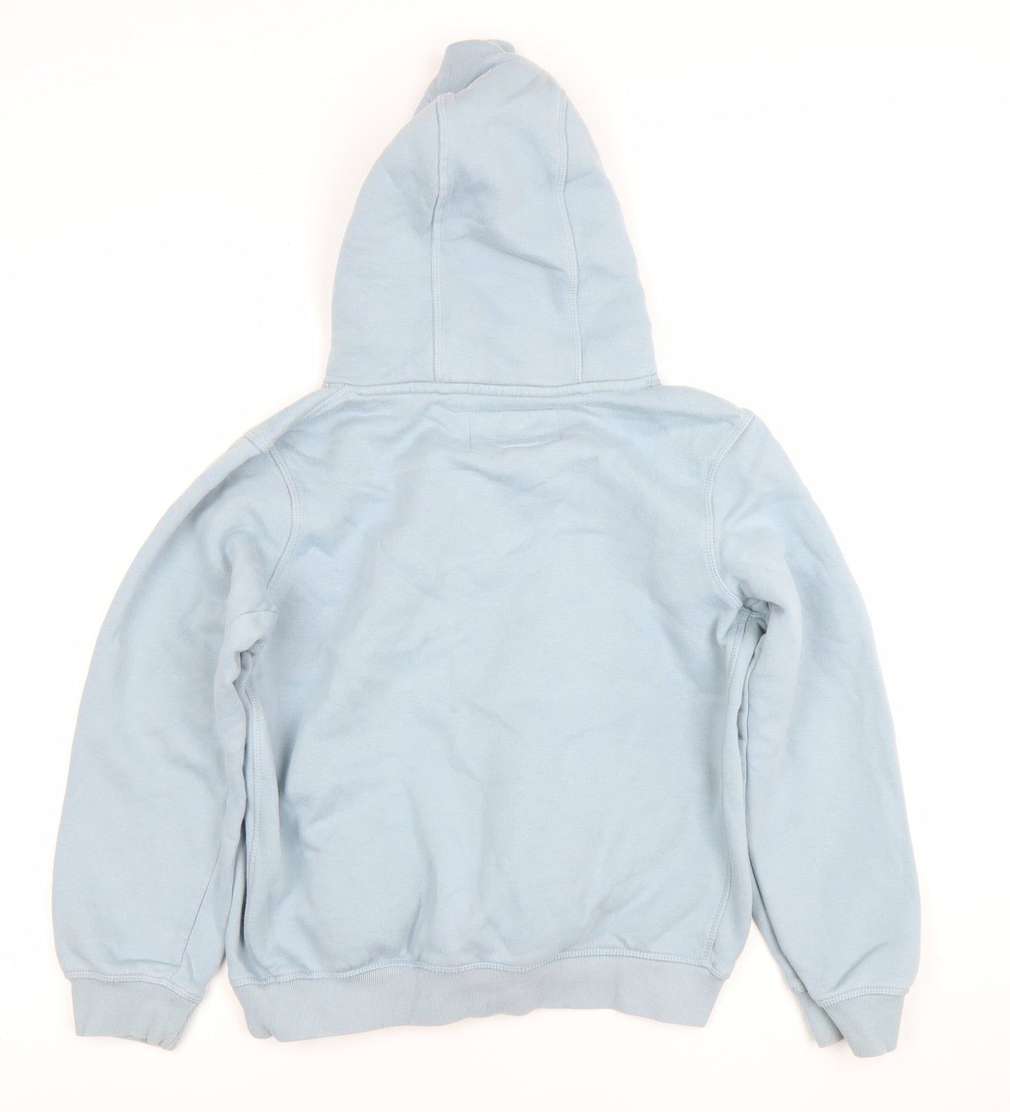 Jack Wills Boys Blue Pullover Hoodie 12-13 Years Cotton Blend Logo Print