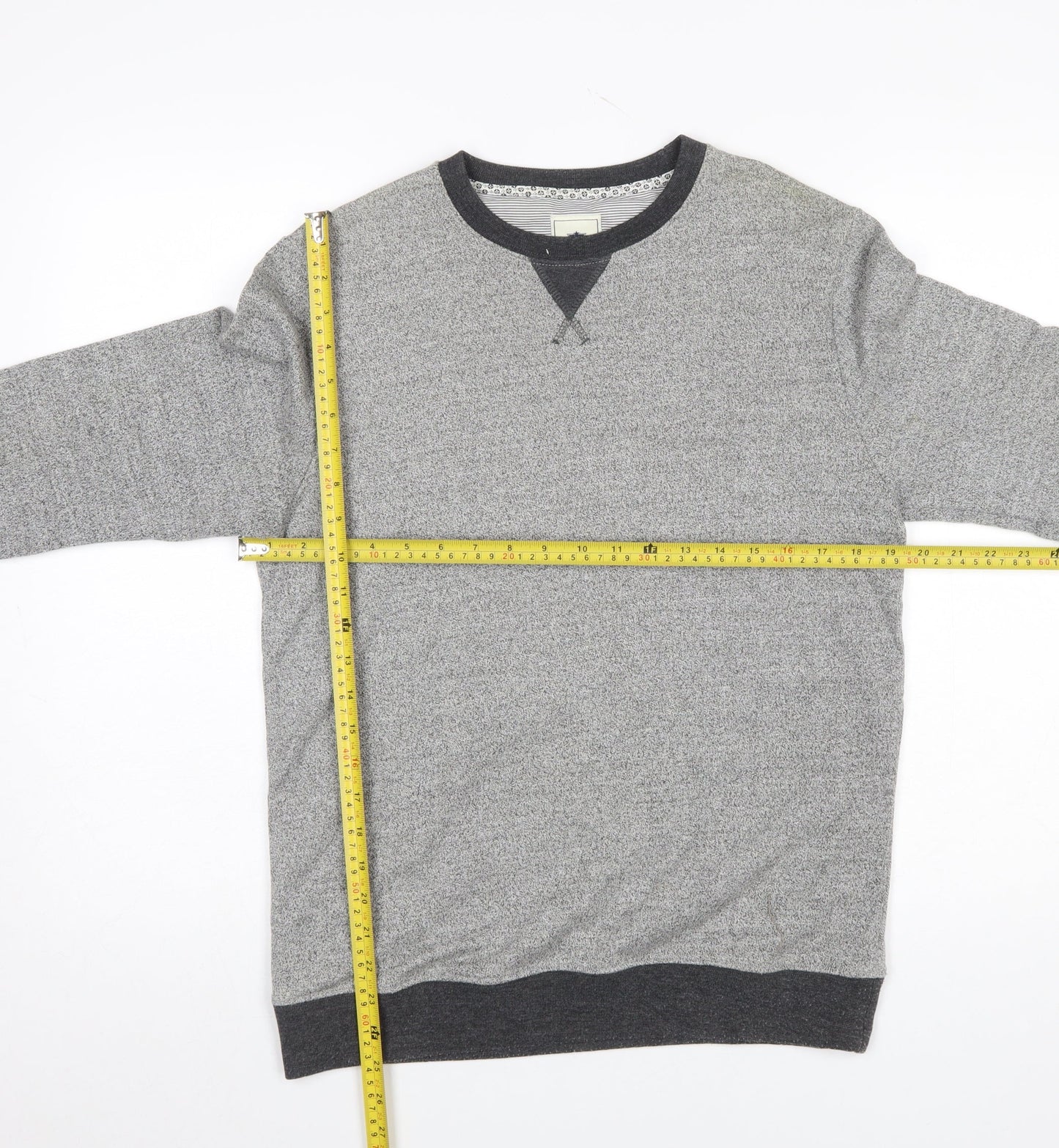 Steel & Jelly Men's Grey Knit Crew Neck Pullover Sweatshirt Size M