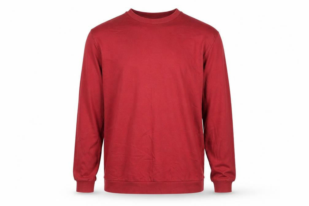 ASOS DESIGN Men Red Crew Neck Cotton Sweatshirt Size L Regular Fit