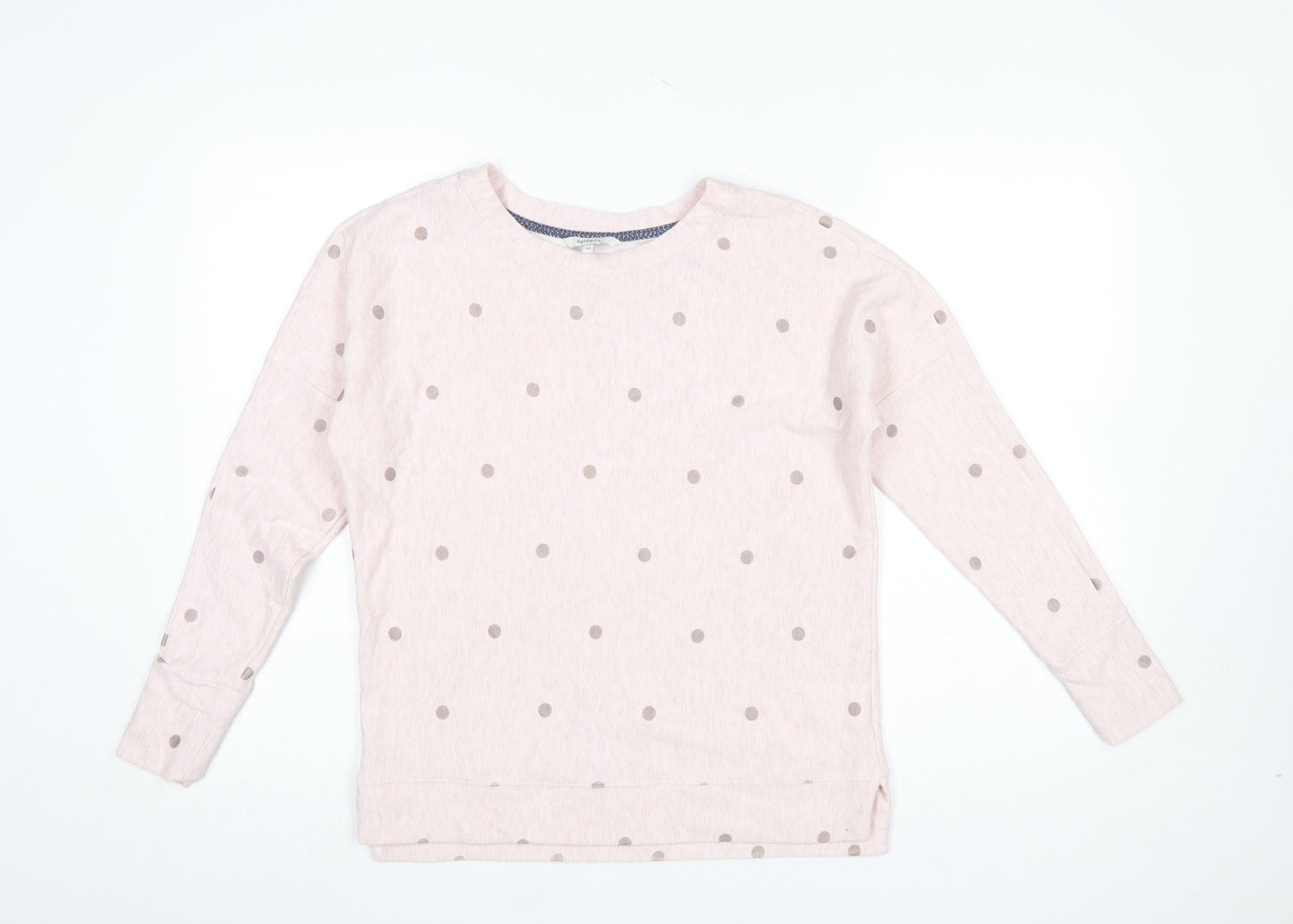 Sandwich Womens Pink Polka Dot Long Sleeve Pyjama Top XS