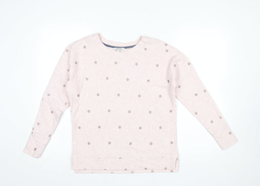 Sandwich Womens Pink Polka Dot Long Sleeve Pyjama Top XS
