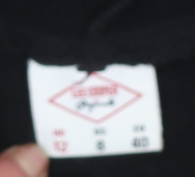 Lee Cooper Womens Black Hoodie Size 12 Pullover Long Sleeve Casual