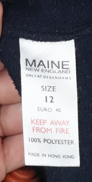 Maine New England Women's Blue Fleece Full Zip Jacket Size 12