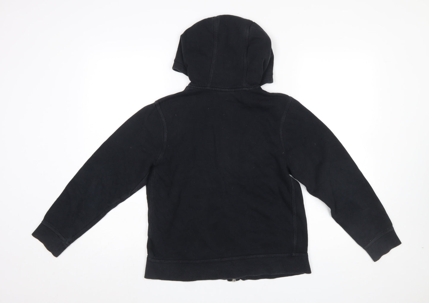 Nike Boys Black Full Zip Hoodie 12-13 Years Cotton Blend Sweatshirt