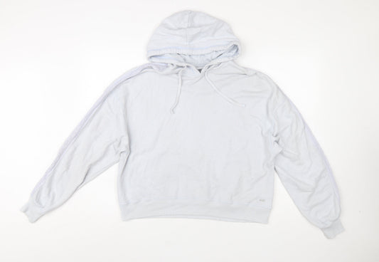Hollister Women’s Light Blue Lace Trim Hoodie Size L Pullover