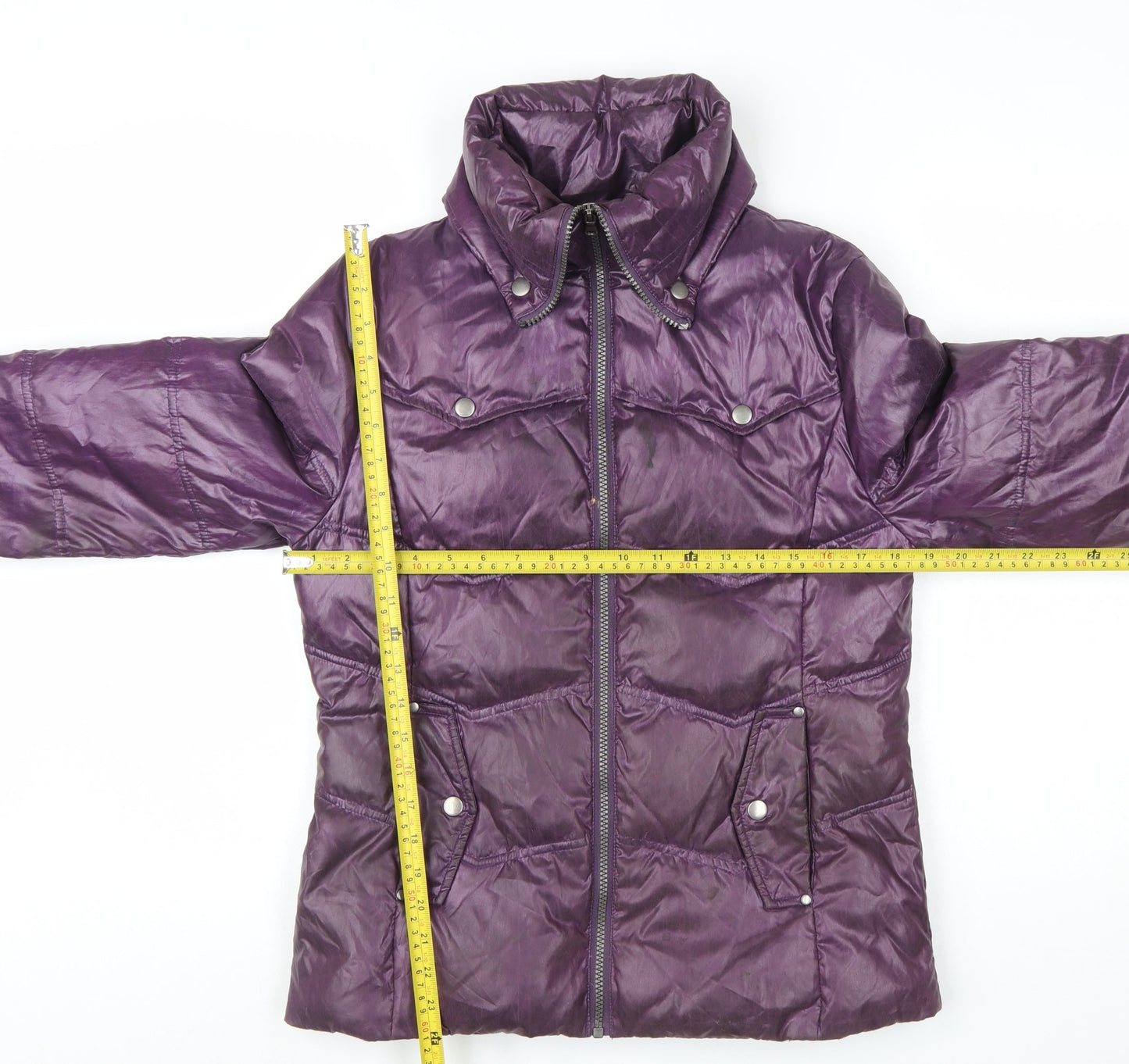 COCORO Women’s Purple Short Puffer Jacket Size 10 Polyester Lined