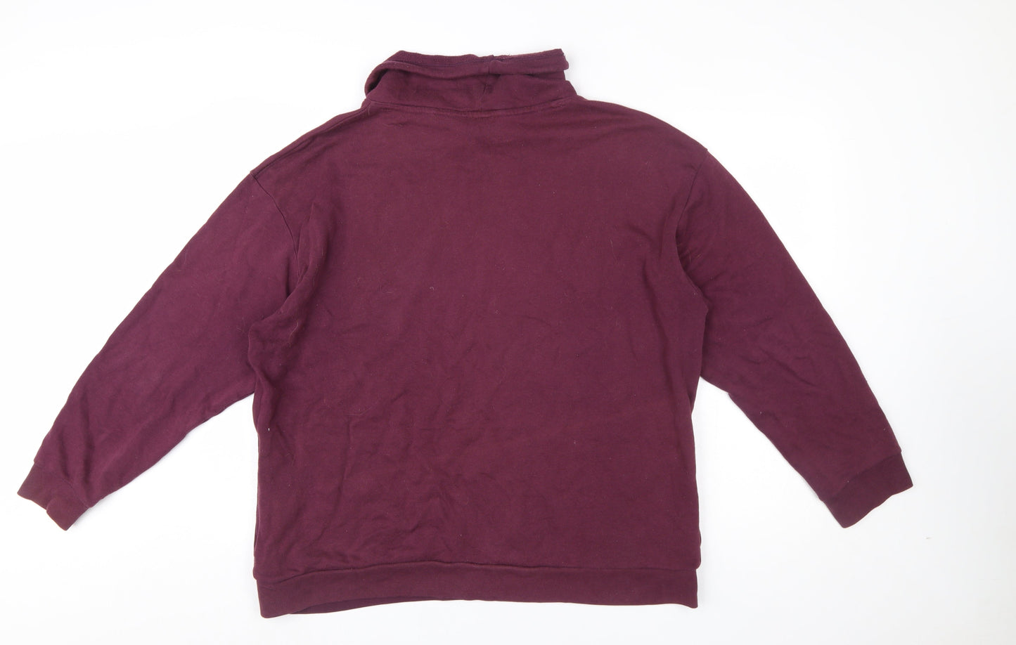 Victoria's Secret PINK Womens Burgundy Pullover Sweatshirt L Cotton Blend