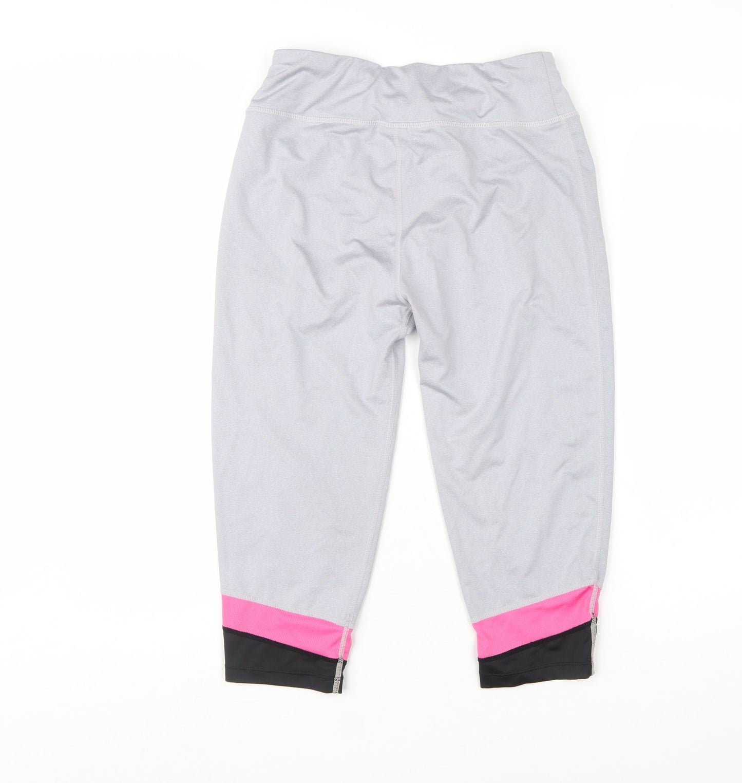 Millie & Gym Women Grey Capri Leggings S Moisture Wicking Activewear