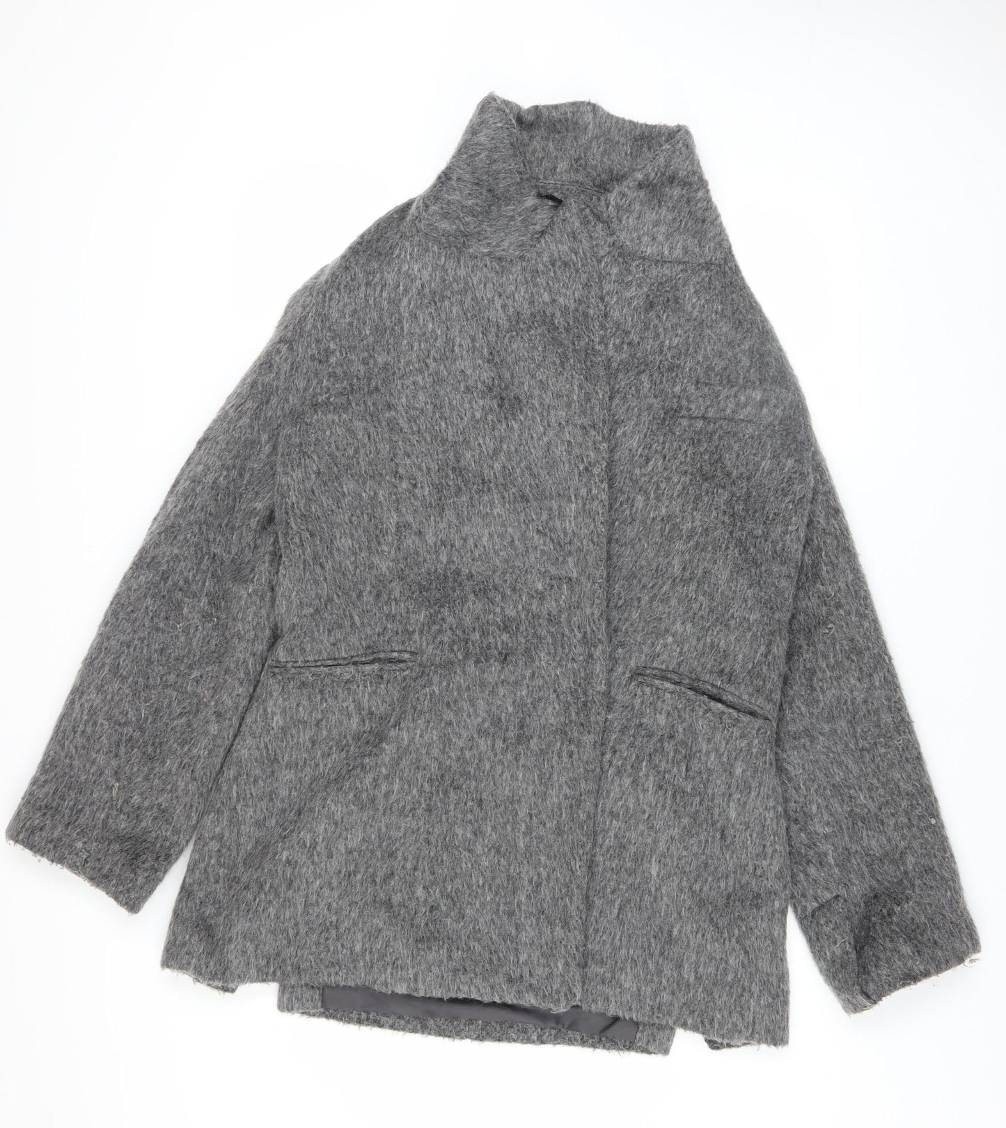 F&F Women’s Grey Wool Blend Mid-Length Overcoat XS
