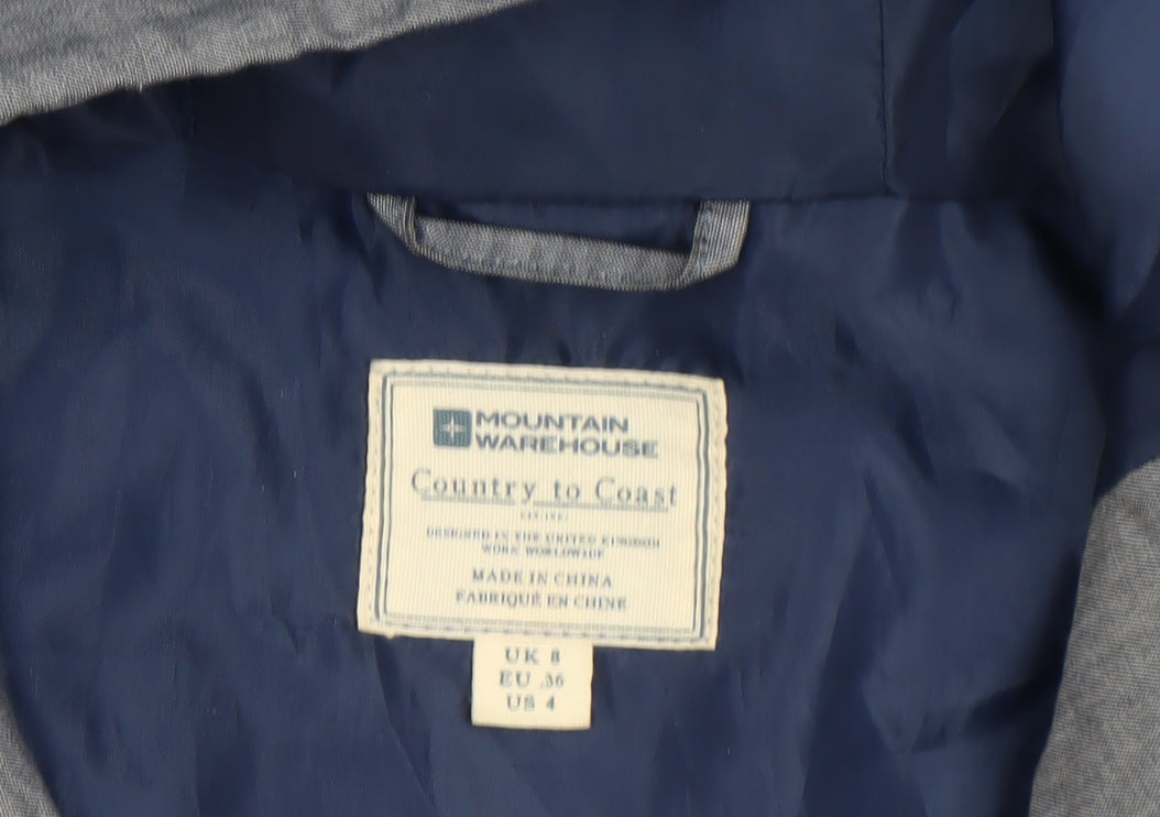 Mountain Warehouse Women's Grey Hooded Parka Coat Size 8
