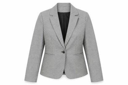 Next Women's Grey Houndstooth Regular Fit Blazer Size 12