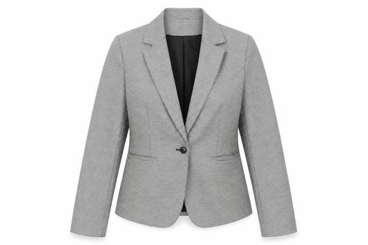 Next Women's Grey Houndstooth Regular Fit Blazer Size 12
