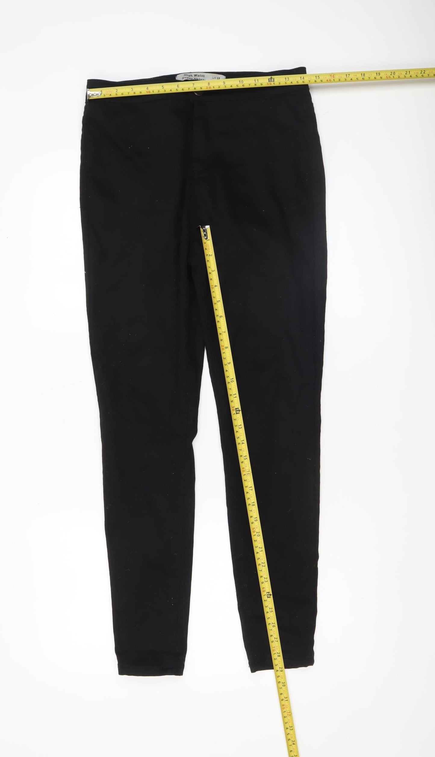 New Look Women’s Black High Waist Super Skinny Trousers UK 12