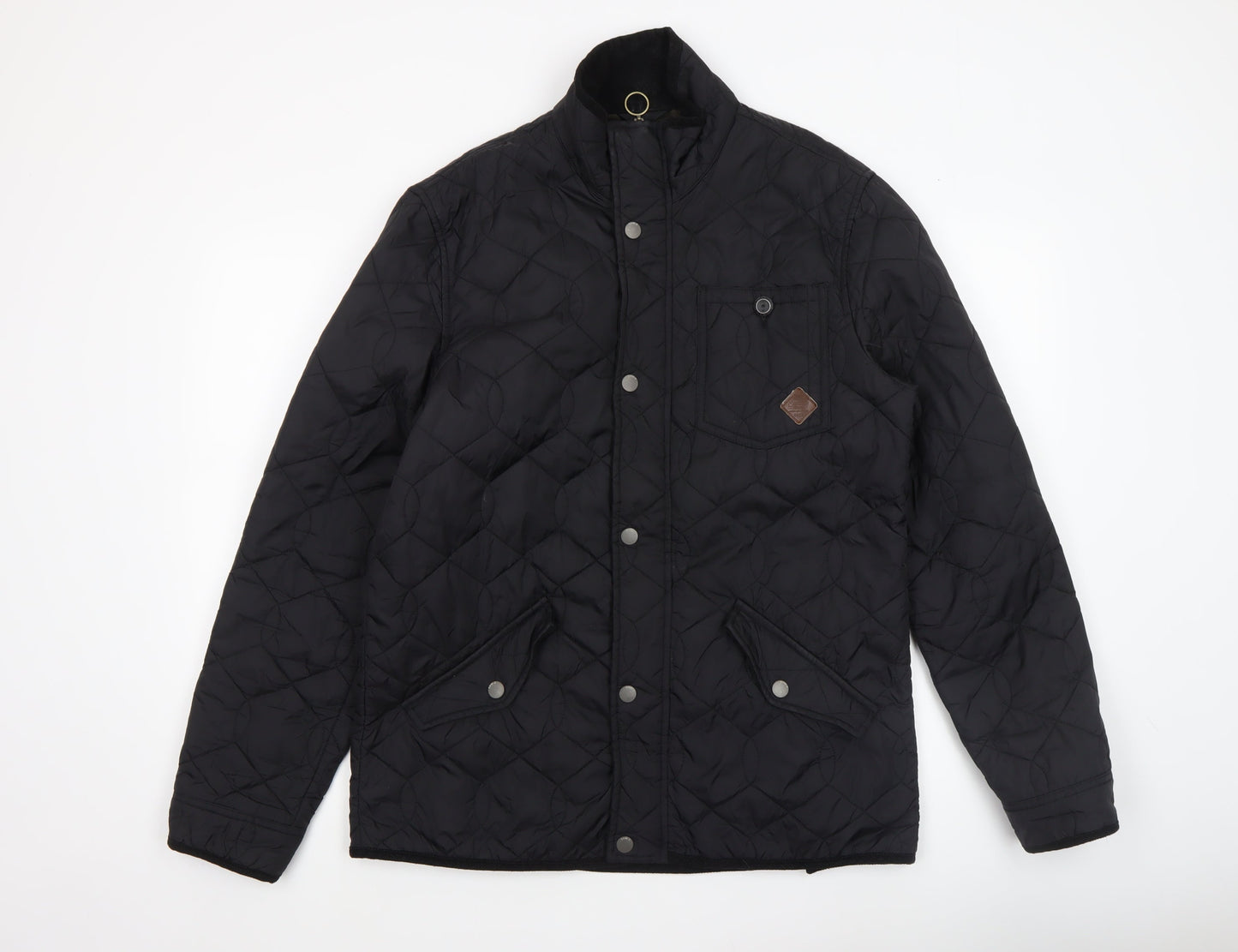 Next Men's Black Quilted Nylon Jacket M Casual Outdoor Style
