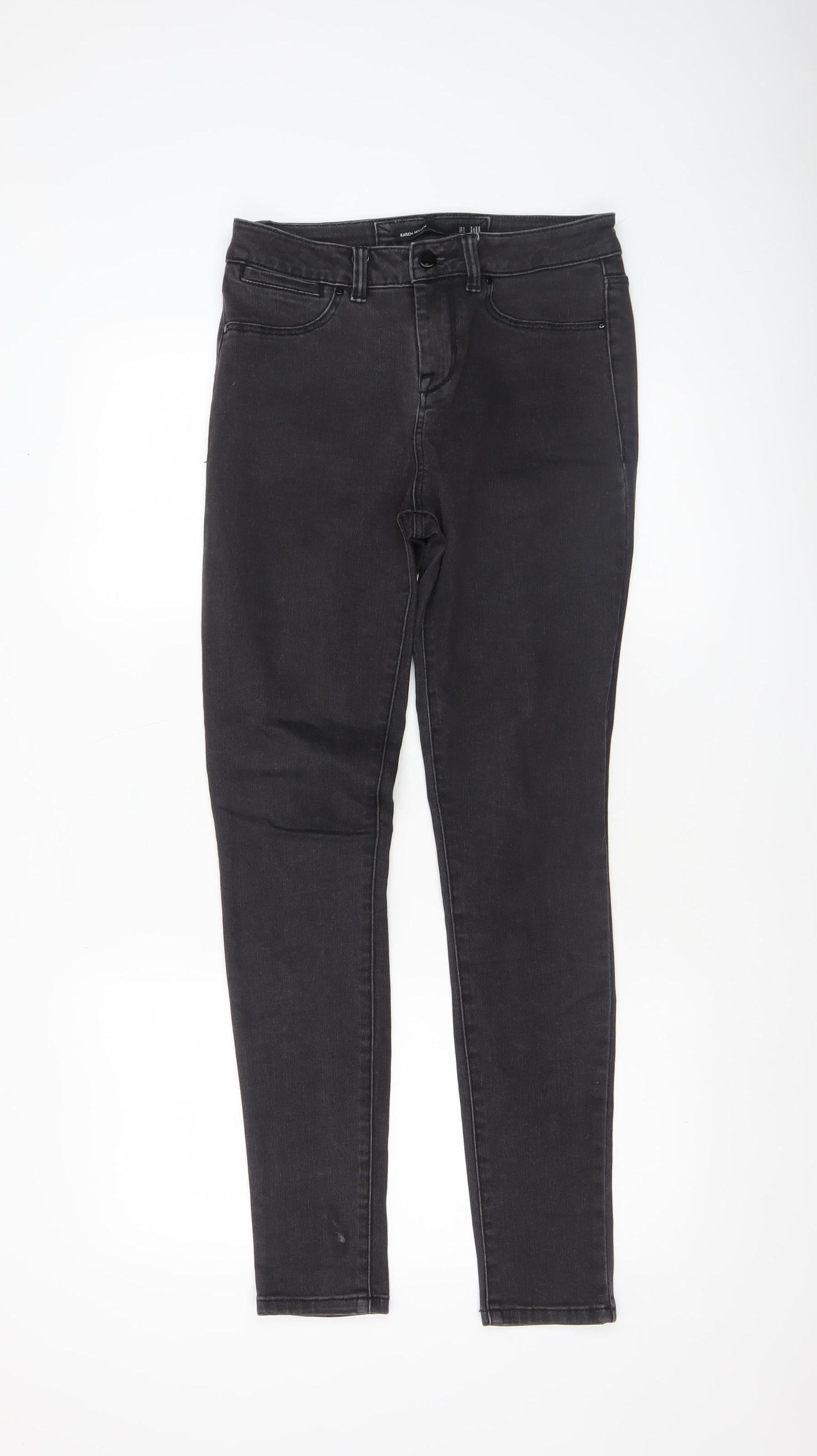 Karen Millen Women’s Black Skinny Jeans UK 8 Stretch Denim Slim Fit