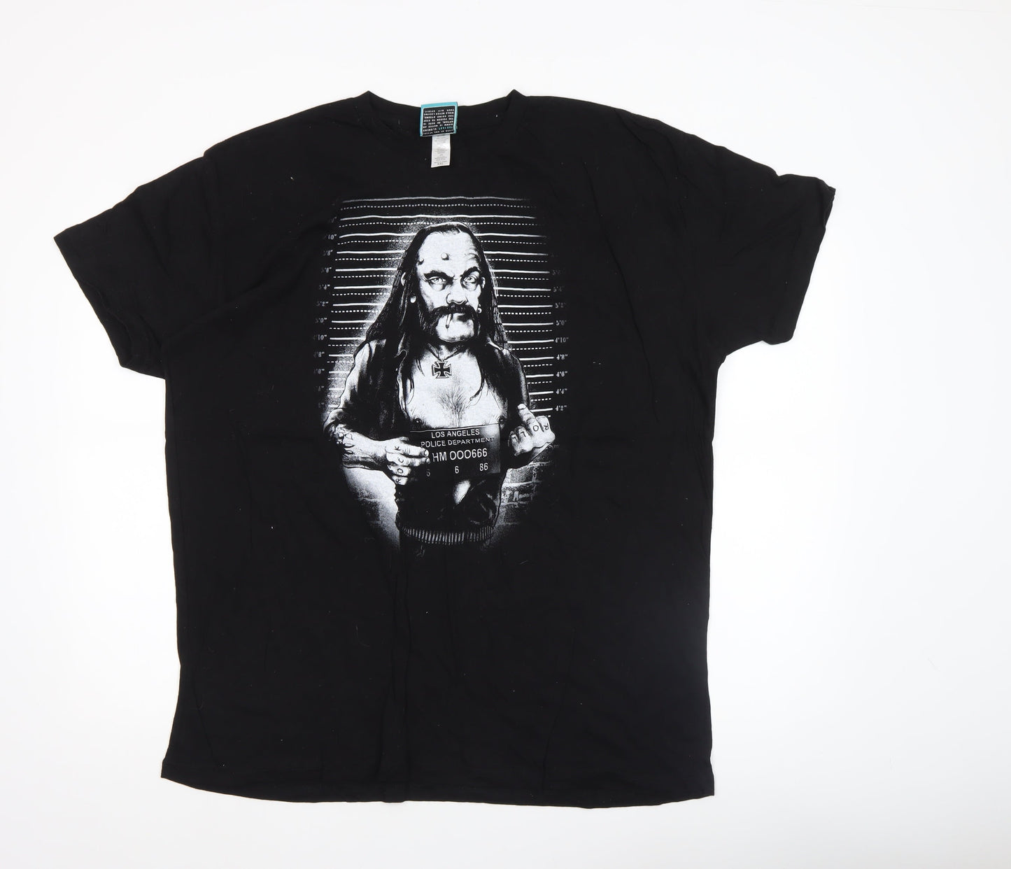 Too Fast Men’s Black 2XL Rock Graphic Print Cotton T-Shirt