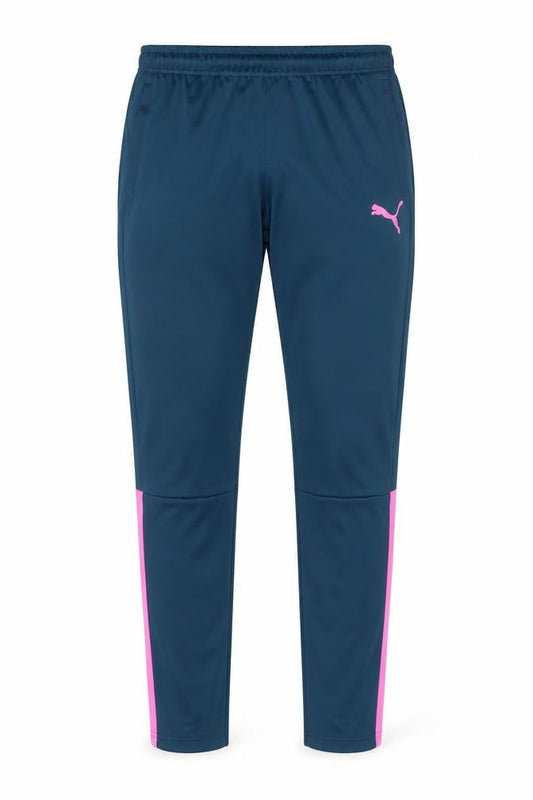 Front view of Puma Men’s Blue Jogger Tapered Trousers Medium Breathable