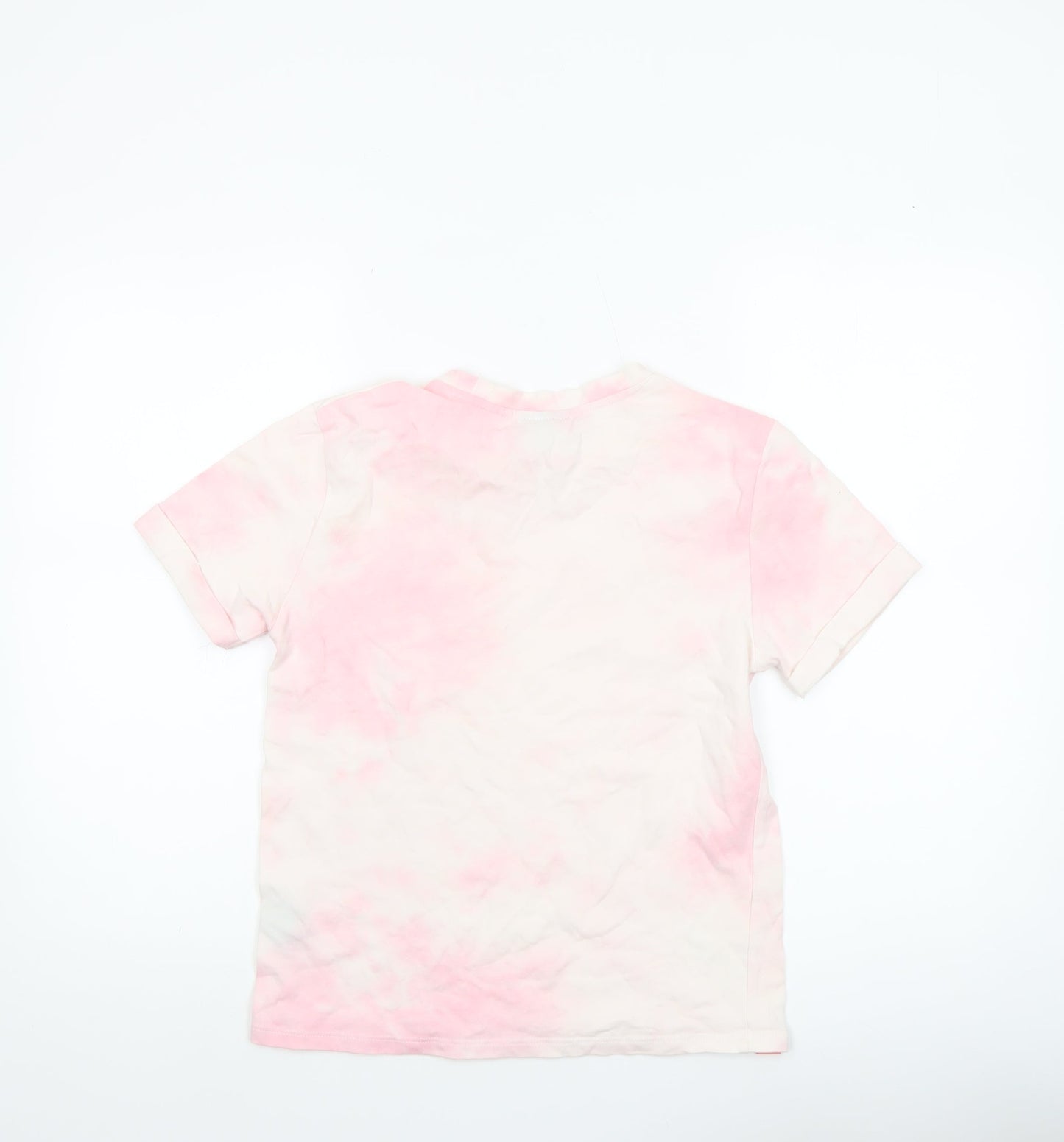 Diesel Womens Pink Tie-Dye Short Sleeve Cotton T-Shirt XS