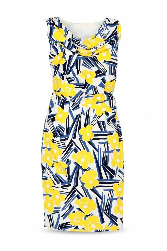 Betty Jackson Black Women's Multicoloured Floral Sheath Dress Size 8