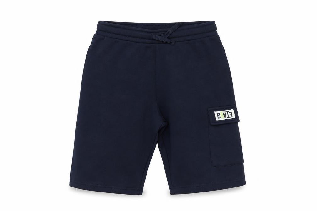 Dunnes Stores Boys Blue Cargo Shorts 27in Elastic Waist Casual Summer