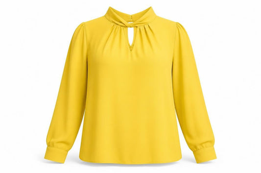 Dorothy Perkins Women Yellow Long Sleeve Tunic Blouse UK 12