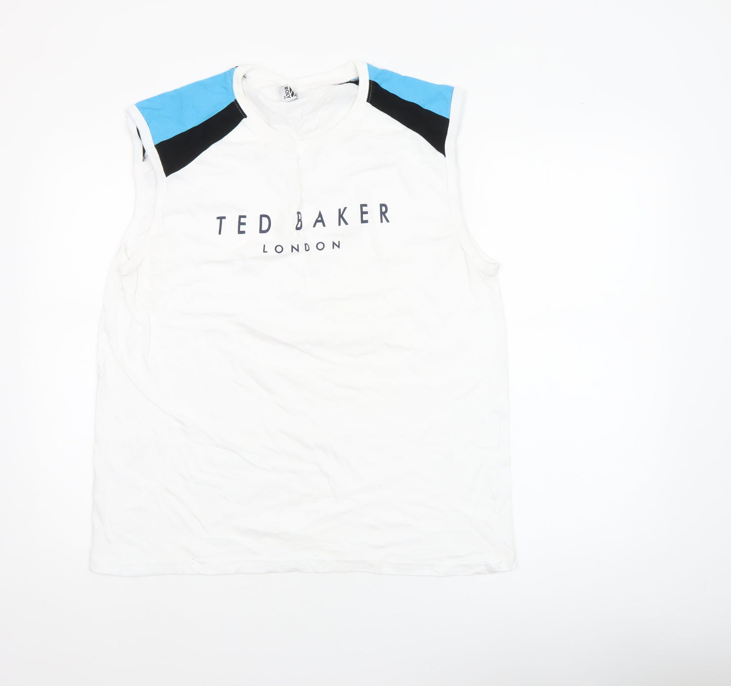 Roly Men’s White Colourblock Sleeveless Casual Top XL
