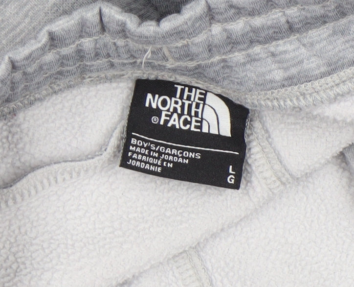 The North Face Boys Grey Fleece Sweat Shorts Size L Activewear