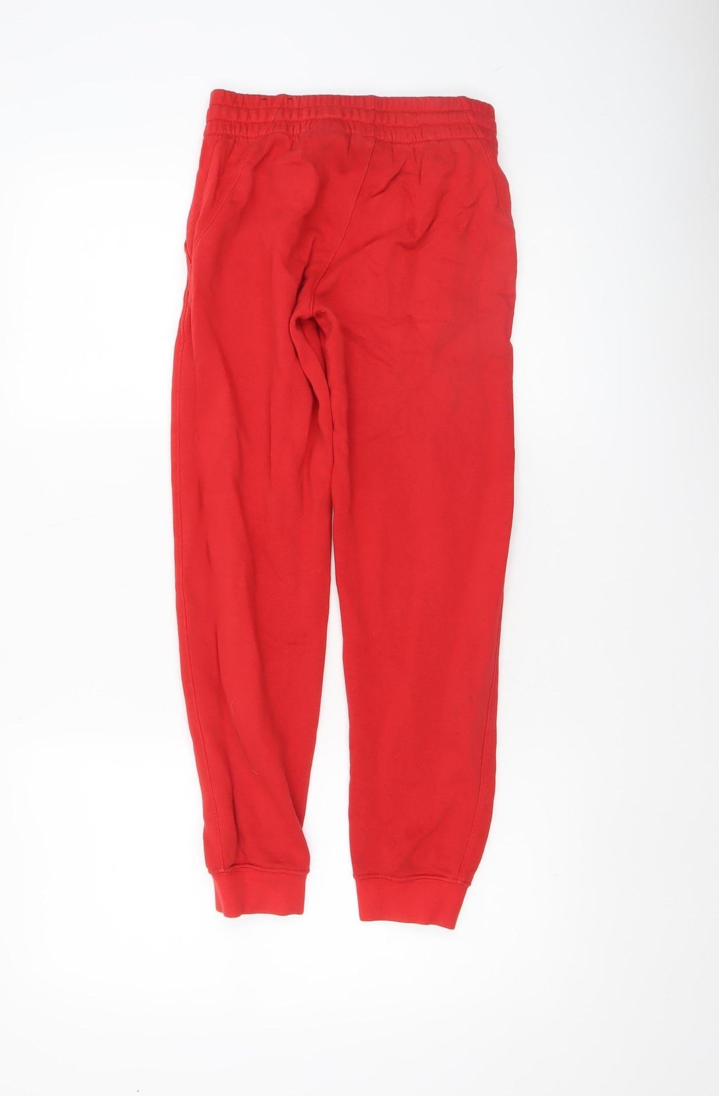 Nike Boys Red Jogger Trousers Size 10-11 Years Cotton Blend Fleece