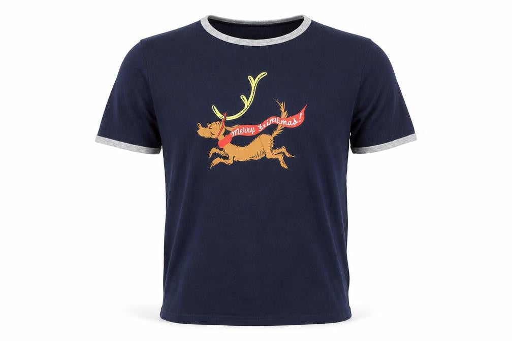 Cotton On The Grinch Men's Blue Christmas Graphic T-Shirt Size S