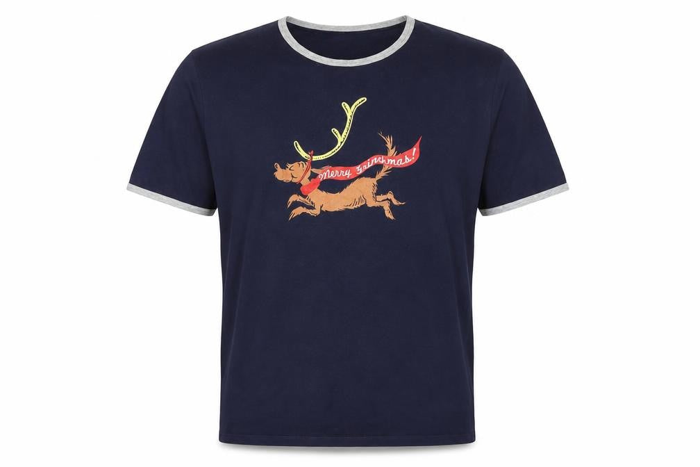 Cotton On Men’s Blue The Grinch Christmas Graphic T-Shirt Size L