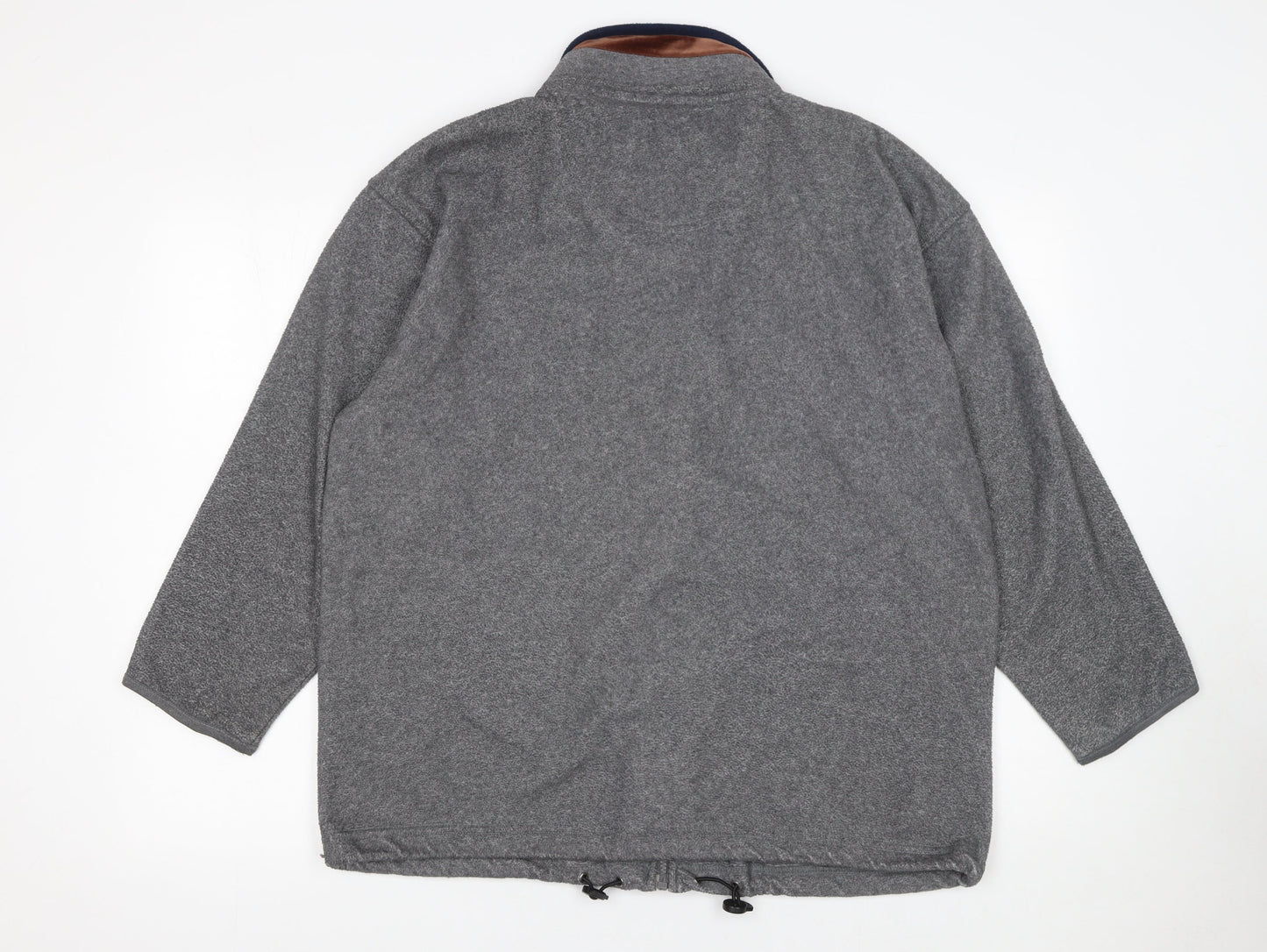 Sabrina Men’s Grey Fleece Full Zip Basic Jacket Size S