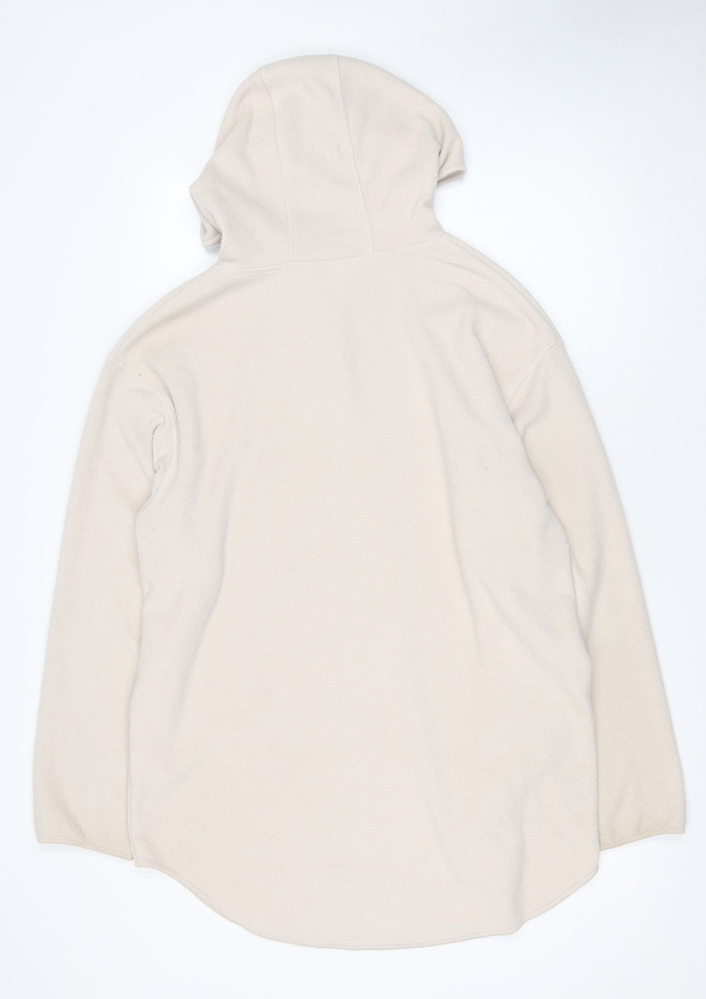 H&M Mama Beige Fleece 1/4 Zip Hooded Pullover Sweatshirt Womens S