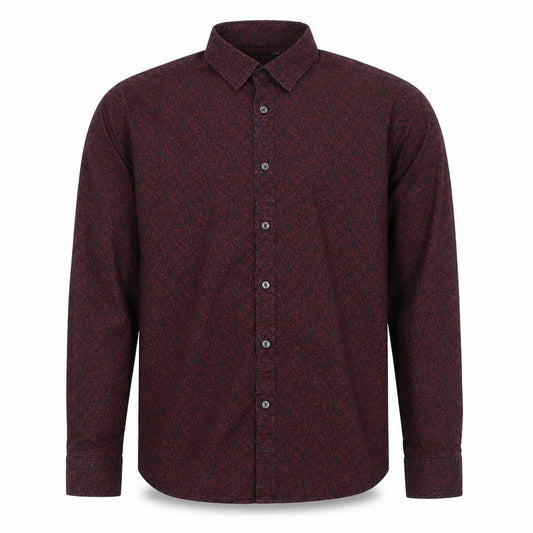 Michael Kors Men's Red Floral Slim Fit Long Sleeve Button-Up Shirt XL
