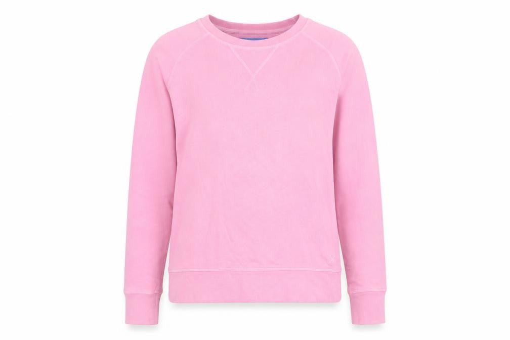 Crew Clothing Women Pink Cotton Pullover Sweatshirt Size 10