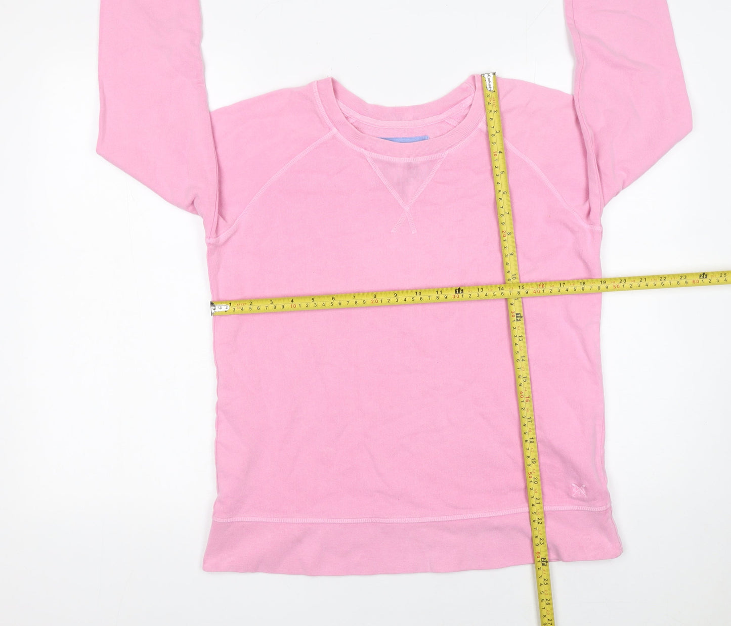 Crew Clothing Company Women Pink Cotton Pullover Sweatshirt Size 10