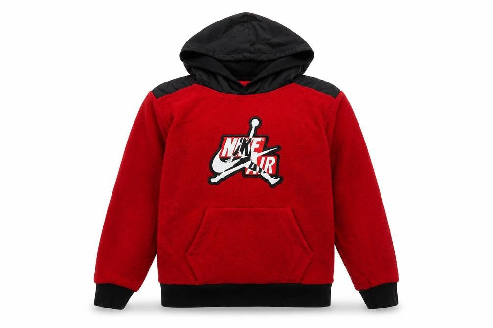 Nike Boys Red Fleece Pullover Hoodie 10-12 Years Jordan Jumpman Logo
