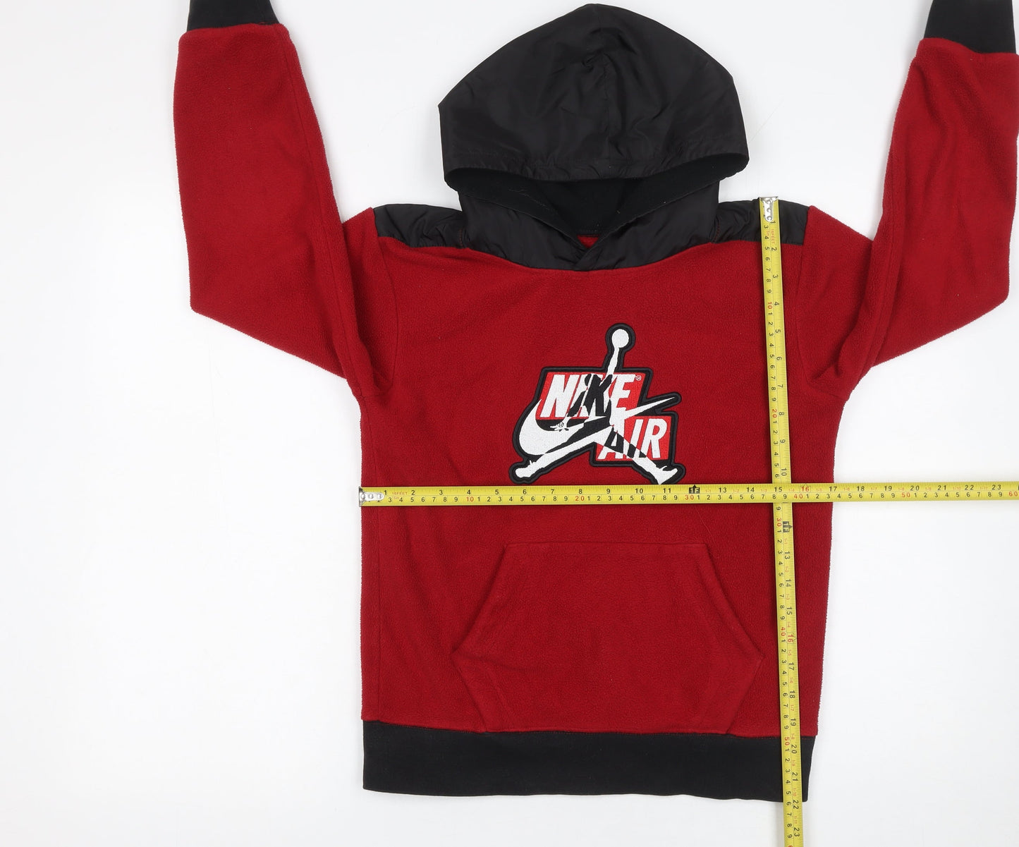 Nike Boys Red Fleece Pullover Hoodie 10-12 Years Jordan Jumpman Logo